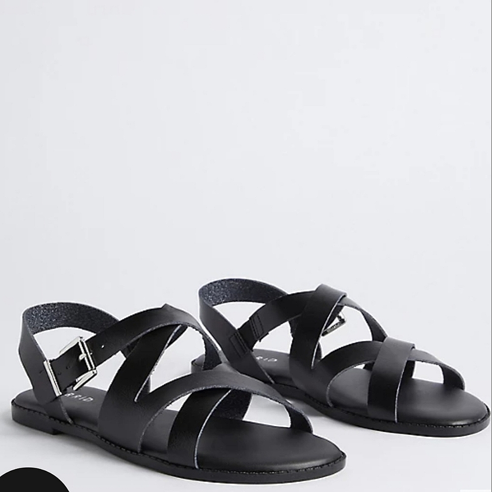 Torrid Black Strappy Gladiator Sandals